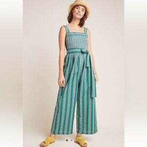 Striped Linen Jumpsuit